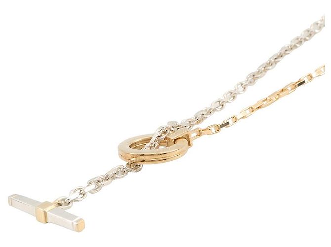Collar de cadena T-bar de plata Bottega Veneta - vista 2