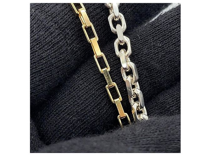 Collar de cadena T-bar de plata Bottega Veneta - vista 9