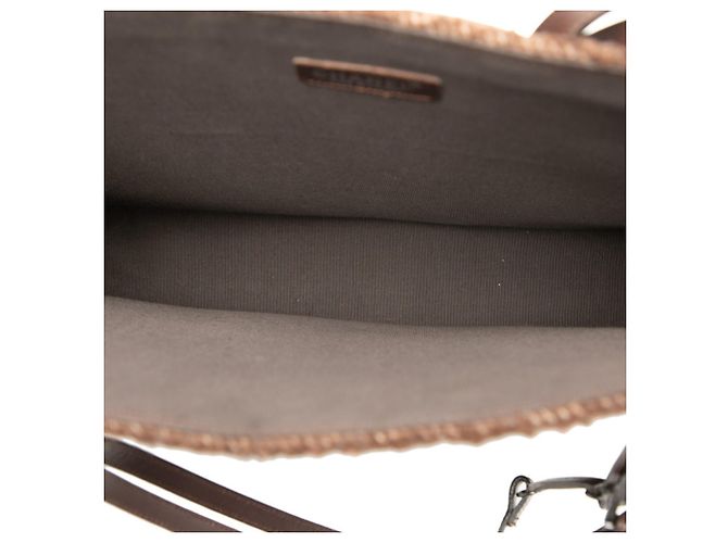 Borsa in pelle marrone Chanel - vista 4
