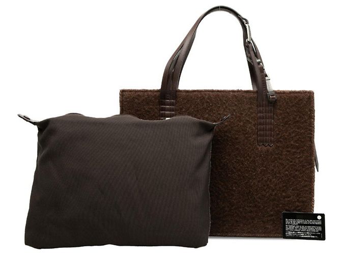 Borsa in pelle marrone Chanel - vista 7