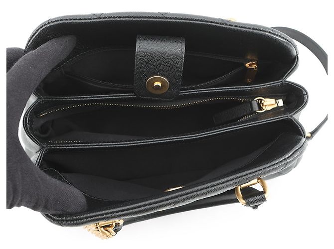 Bowling Schwarze Matelassé Schultertasche Chanel - Ansicht 6