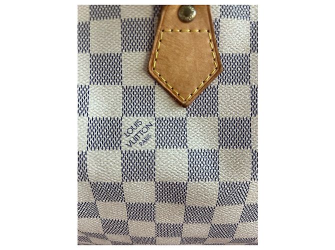 Borsa Speedy Louis Vuitton Damier Azur Beige - vista 10