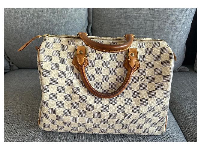 Borsa Speedy Louis Vuitton Damier Azur Beige - vista 3