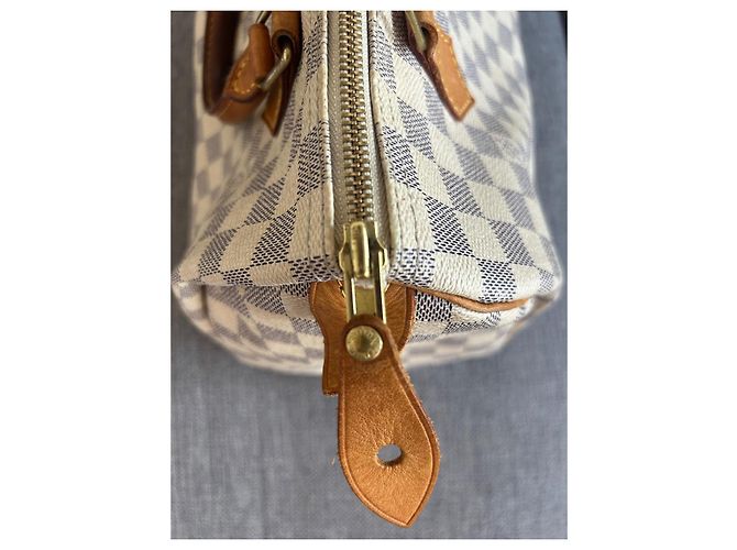 Borsa Speedy Louis Vuitton Damier Azur Beige - vista 5