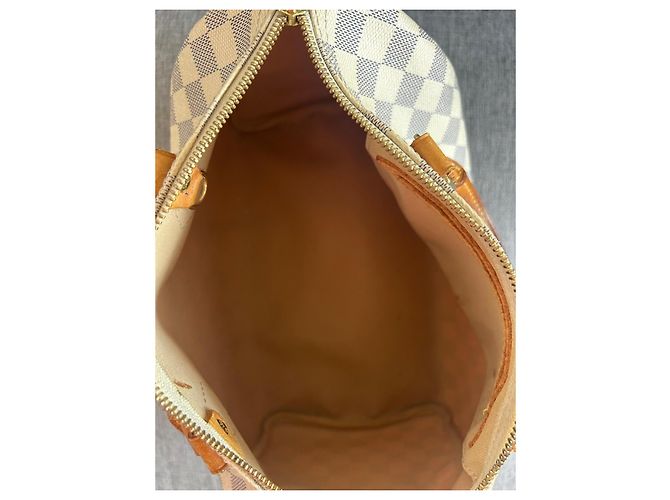 Borsa Speedy Louis Vuitton Damier Azur Beige - vista 8