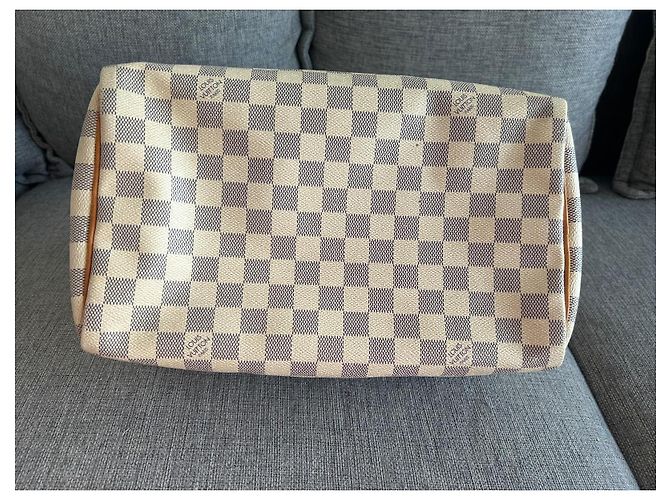 Borsa Speedy Louis Vuitton Damier Azur Beige - vista 9