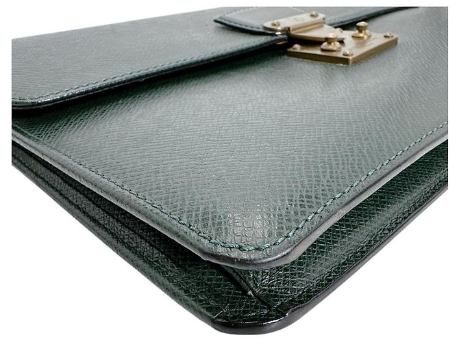 Borsa Clutch Louis Vuitton Taiga Episea Verde - vista 6