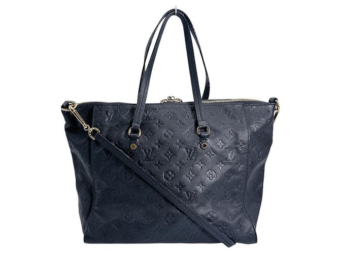 Borsa tote Lumineuse PM Monogram Empreinte Louis Vuitton Nero - vista 2