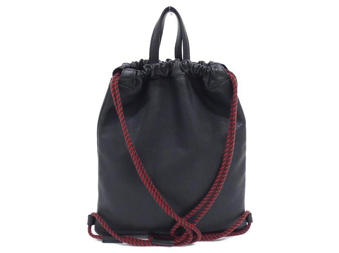 Schwarzer Leder-Rucksack von Gucci - Ansicht 2