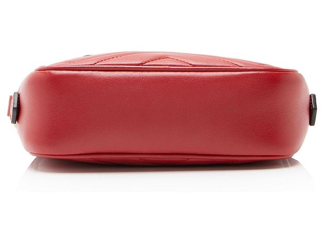 Borsa a tracolla mini GG Marmont in pelle Matelassé Gucci Rosso - vista 4