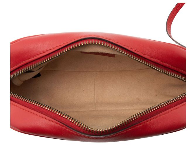 Borsa a tracolla mini GG Marmont in pelle Matelassé Gucci Rosso - vista 7