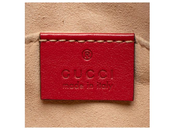 Borsa a tracolla mini GG Marmont in pelle Matelassé Gucci Rosso - vista 8