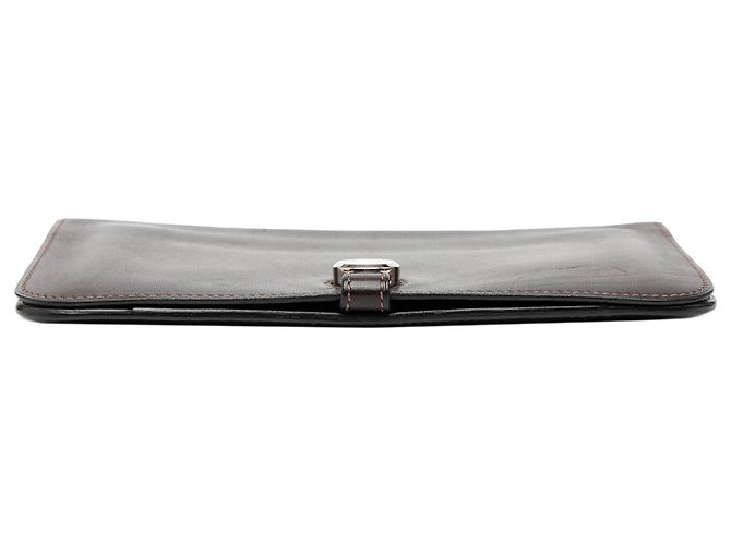 Portafoglio Hermès Swift Dogon Duo GM Marrone - vista 3