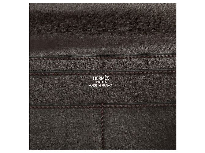 Portafoglio Hermès Swift Dogon Duo GM Marrone - vista 6