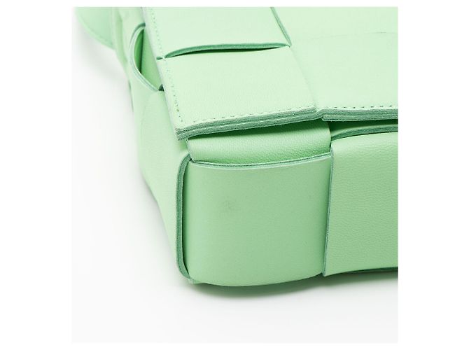 Bolso cruzado Cassette de piel de cordero Bottega Veneta Verde - vista 10