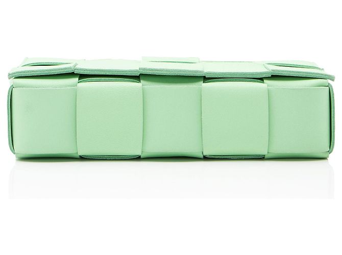 Bolso cruzado Cassette de piel de cordero Bottega Veneta Verde - vista 4