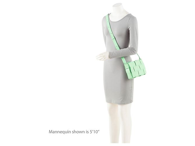 Bolso cruzado Cassette de piel de cordero Bottega Veneta Verde - vista 5