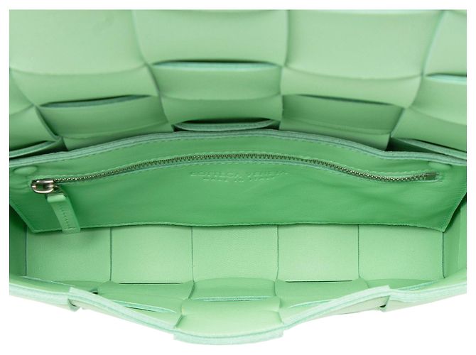 Bolso cruzado Cassette de piel de cordero Bottega Veneta Verde - vista 6
