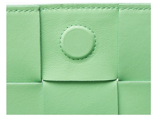 Bolso cruzado Cassette de piel de cordero Bottega Veneta Verde - vista 8