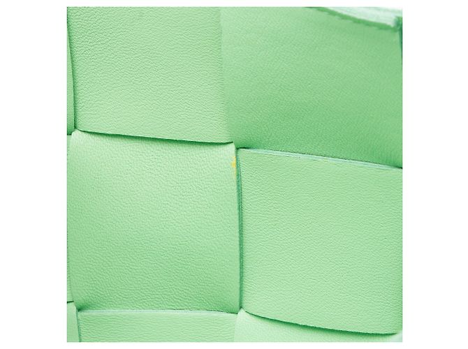 Bolso cruzado Cassette de piel de cordero Bottega Veneta Verde - vista 9