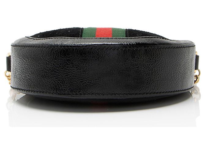 Bolso de hombro mini redondo Ophidia de ante Gucci Negro - vista 4