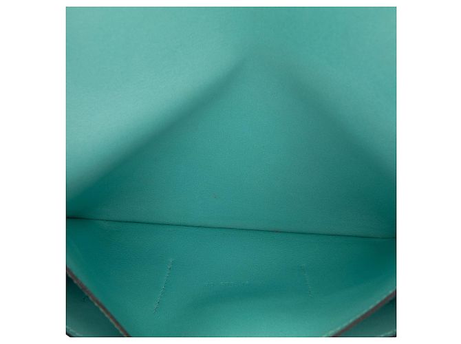 Portafoglio Hermès Togo Dogon Duo GM Blu - vista 4