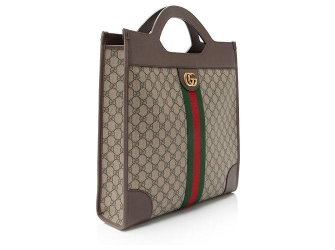 Gucci GG Supreme Ophidia Offene Handtasche Braun - Ansicht 2