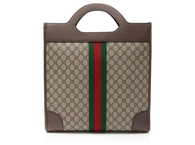 Gucci GG Supreme Ophidia Offene Handtasche Braun - Ansicht 3