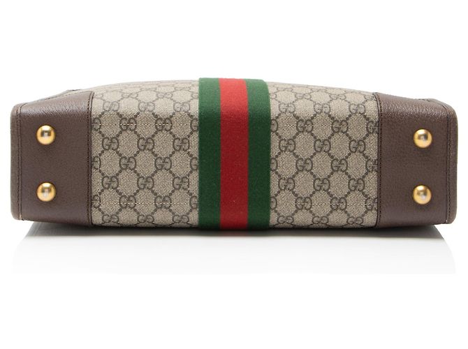 Gucci GG Supreme Ophidia Offene Handtasche Braun - Ansicht 4
