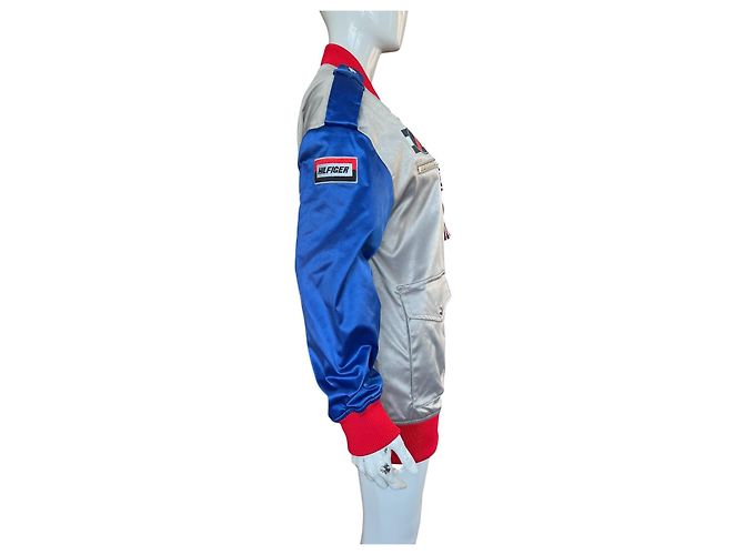 Tommy Hilfiger x Gigi Hadid Bomberjacke Blau Silber - Ansicht 2