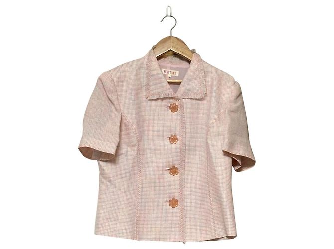 Autre Marque YUKI TORII Kurzarmjacke mit Rock Pink - Ansicht 2