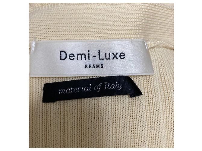 Autre Marque Demi-Luxe BEAMS Rippstrick Langcardigan Beige - Ansicht 4