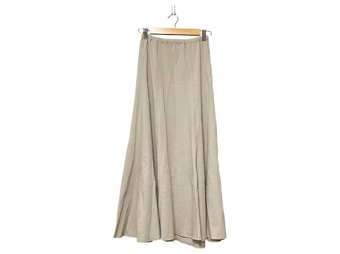 Autre Marque Mila Owen Set Top a Maniche Lunghe Gonna Lunga Beige - vista 5