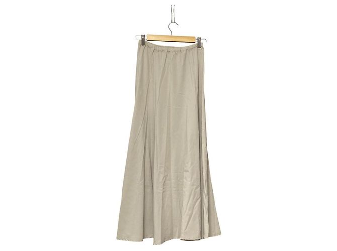 Autre Marque Mila Owen Set Top a Maniche Lunghe Gonna Lunga Beige - vista 6