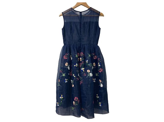 Autre Marque Chesty besticktes Organza-Kleid Blau - Ansicht 2