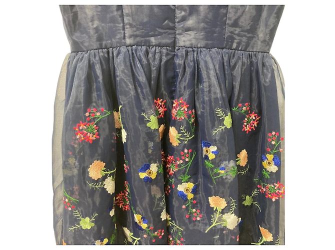 Autre Marque Chesty besticktes Organza-Kleid Blau - Ansicht 4