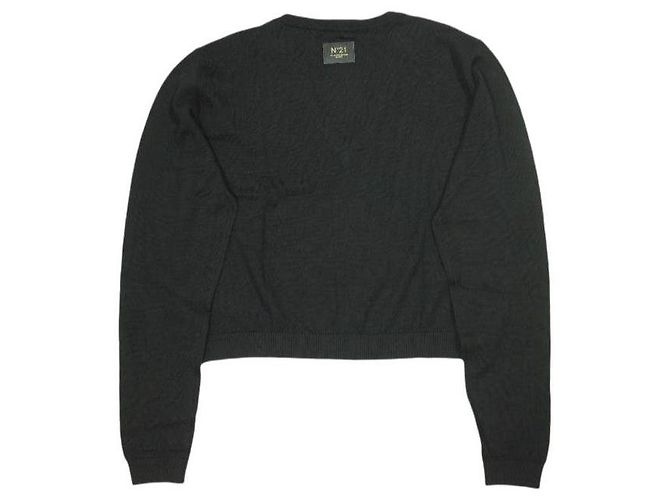 Autre Marque N°21 A2 MAGLIA PULLOVER Merinowolle Pullover Schwarz - Ansicht 2