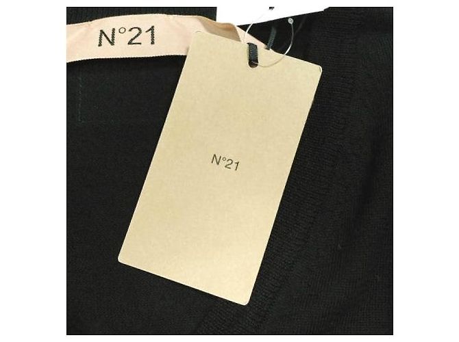 Autre Marque N°21 A2 MAGLIA PULLOVER Merinowolle Pullover Schwarz - Ansicht 3