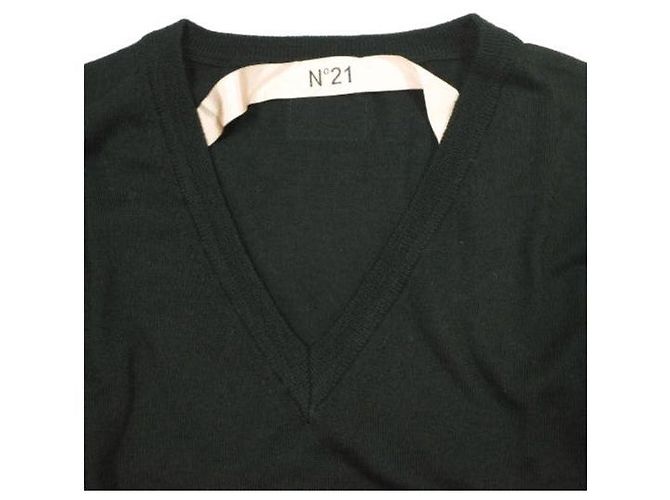 Autre Marque N°21 A2 MAGLIA PULLOVER Merinowolle Pullover Schwarz - Ansicht 5