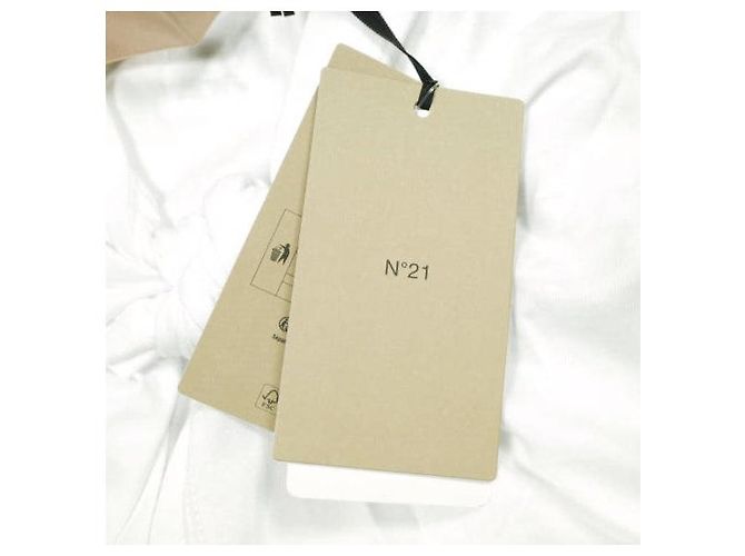 Autre Marque Top de algodón con diseño de cinta N°21 Blanco - vista 4