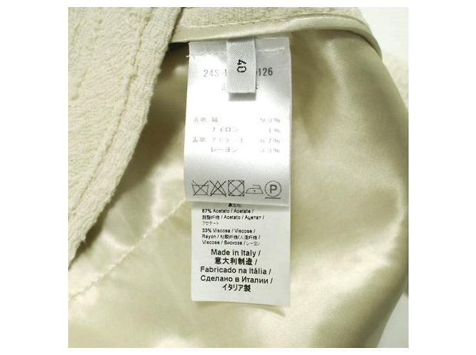 Autre Marque N°21 5K CHAQUETA DE TEJIDO Chaqueta de Tweed de Algodón de Alta Densidad Blanco Blanco roto - vista 10
