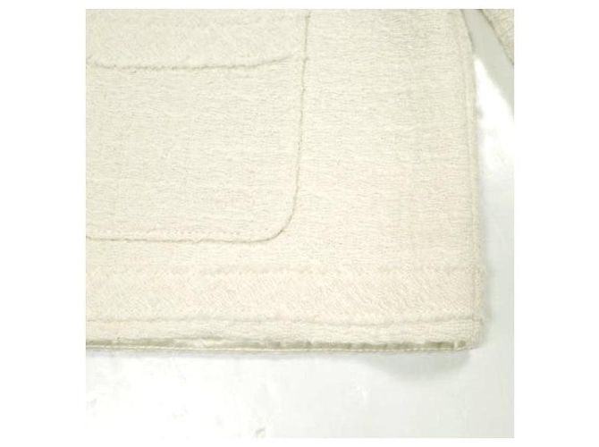 Autre Marque N°21 5K CHAQUETA DE TEJIDO Chaqueta de Tweed de Algodón de Alta Densidad Blanco Blanco roto - vista 8