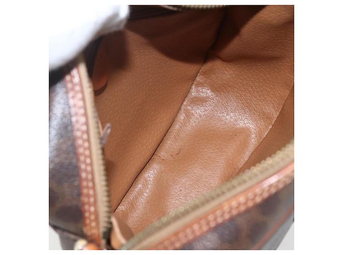 Céline Celine Vintage Macadam Schultertasche aus Canvas und Leder Braun - Ansicht 5