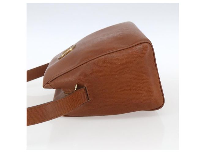 Céline Celine Vintage Circle Logo Pelle Small Marrone - vista 3