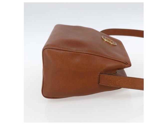 Céline Celine Vintage Circle Logo Pelle Small Marrone - vista 4