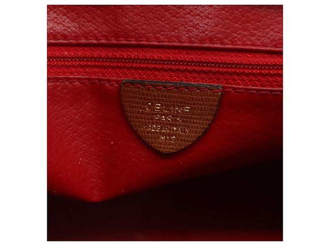 Céline Celine Vintage Circle Logo Pelle Small Marrone - vista 6