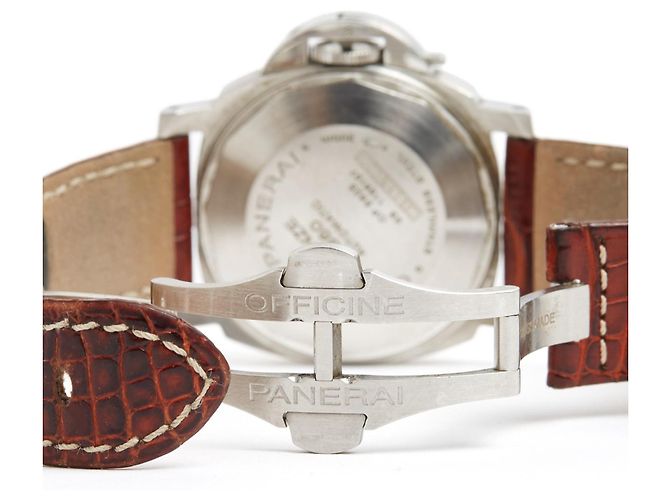 Orologio Panerai Luminor Marina 1048 Automatico Impermeabile in Acciaio e Pelle - vista 6