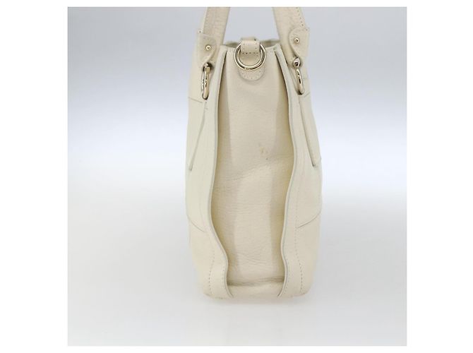 Borsa Gancini in pelle Salvatore Ferragamo Bianco - vista 3