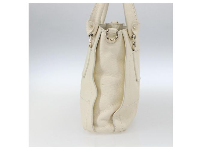 Borsa Gancini in pelle Salvatore Ferragamo Bianco - vista 4