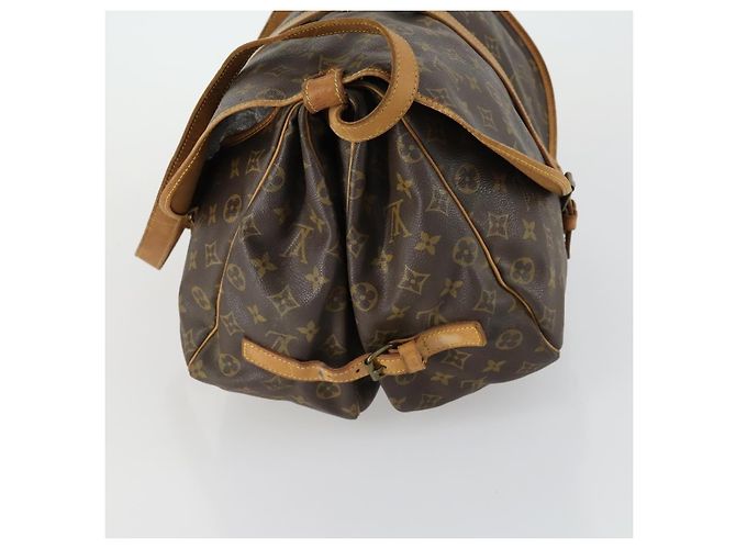 Borsa Saumur Louis Vuitton in tela Monogram 35 Marrone - vista 3